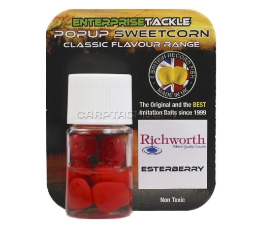 Искусственная плавающая насадка Enterprise Tackle Pop Up Sweetcorn Richword Esterberry Red Земляника
